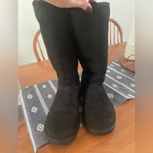 Used tall black Ugg boots